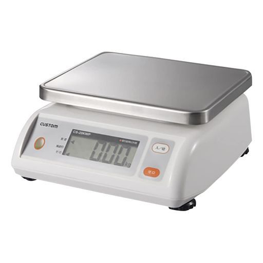 カスタム CUSTOM 防水デジタルはかり20 kgステンレス皿付CS 20 KWP