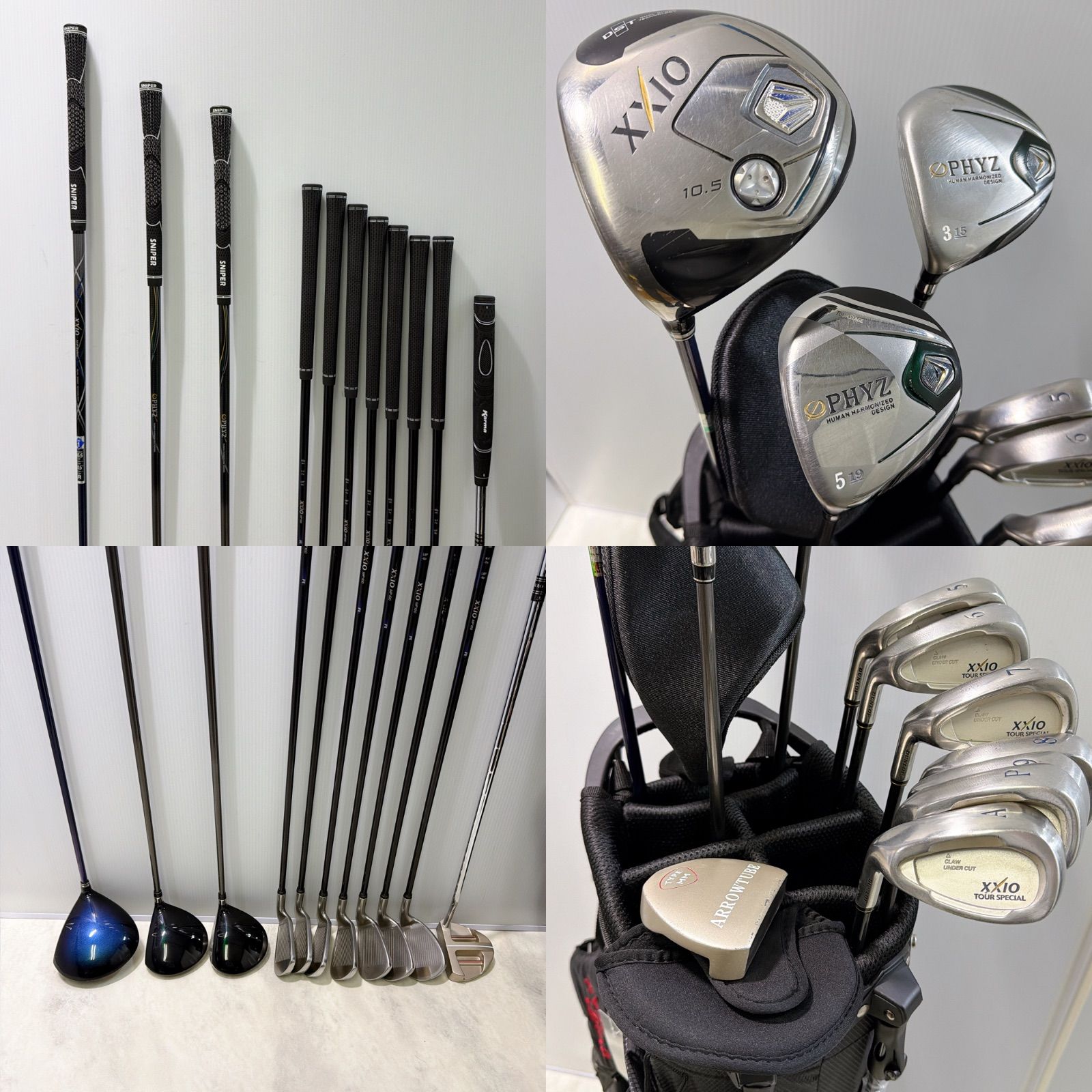 新品グリップ 新品バッグ 激レアレフティ XXIO 豪華11本 ゴルフクラブ