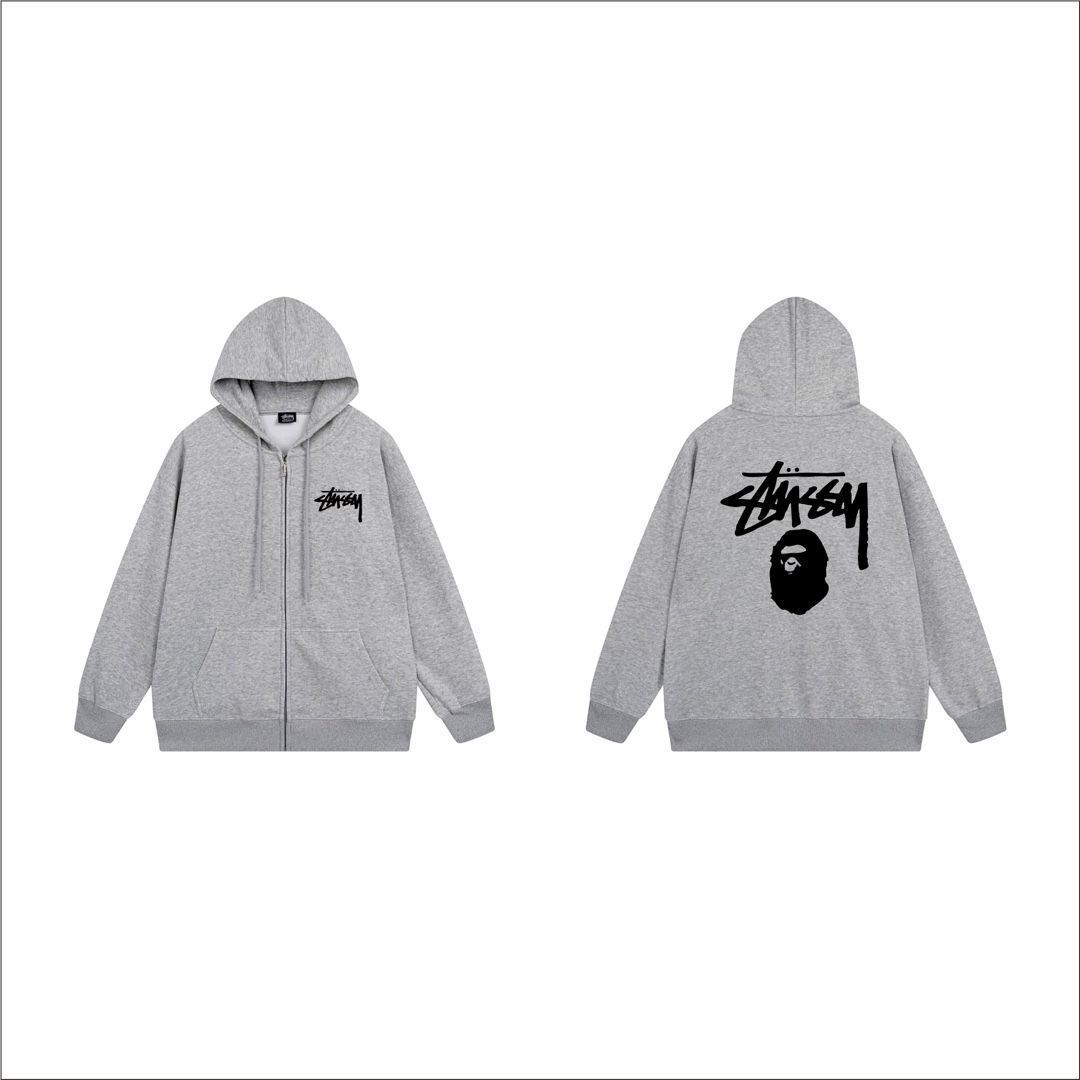 新品未使用】2025限定Stussy APE ステューシー ジップパーカー 男女