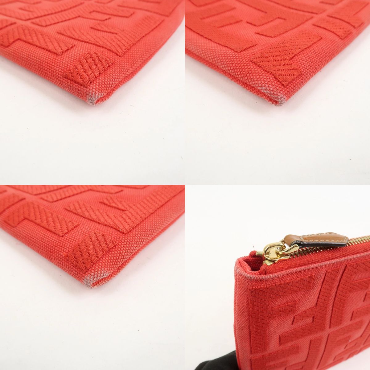 やや使用感あり】 FENDI フェンディ ズッカ フラットポーチ ミニ やや使用感あり】 FENDI フェンディ ズッカ フラットポーチ ミニ