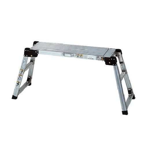 ナカオ足場台飛天馬シルバー踏面幅 42.6 mmCEE 25-1509アルミニウム