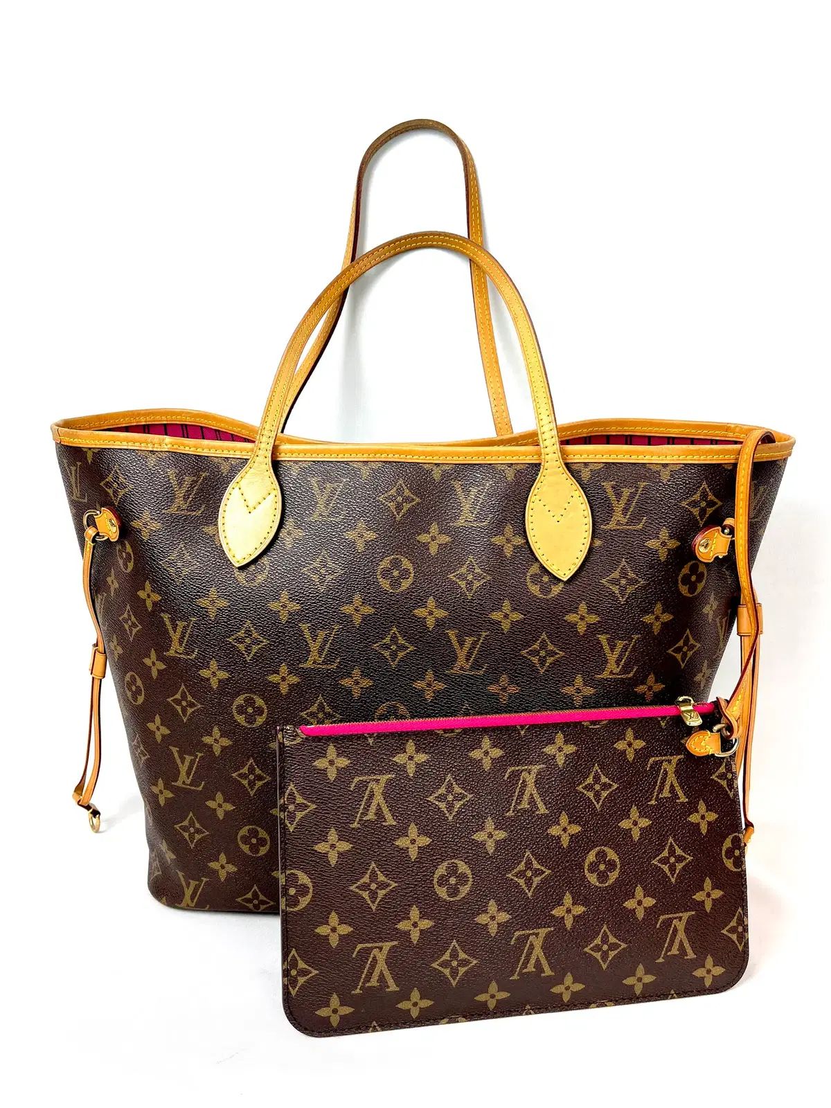 ルイヴィトン ゴールド モノグラム ネバーフル 新モデル MM ショルダーバッグ イニシャル