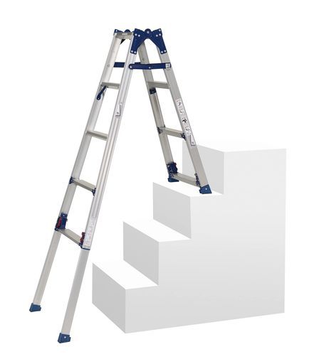 ピカ PiCa ピカコーポレイション脚立四脚アジャスト式脚立かるノビ階段段差アルミニウムシルバーSCL-34 A