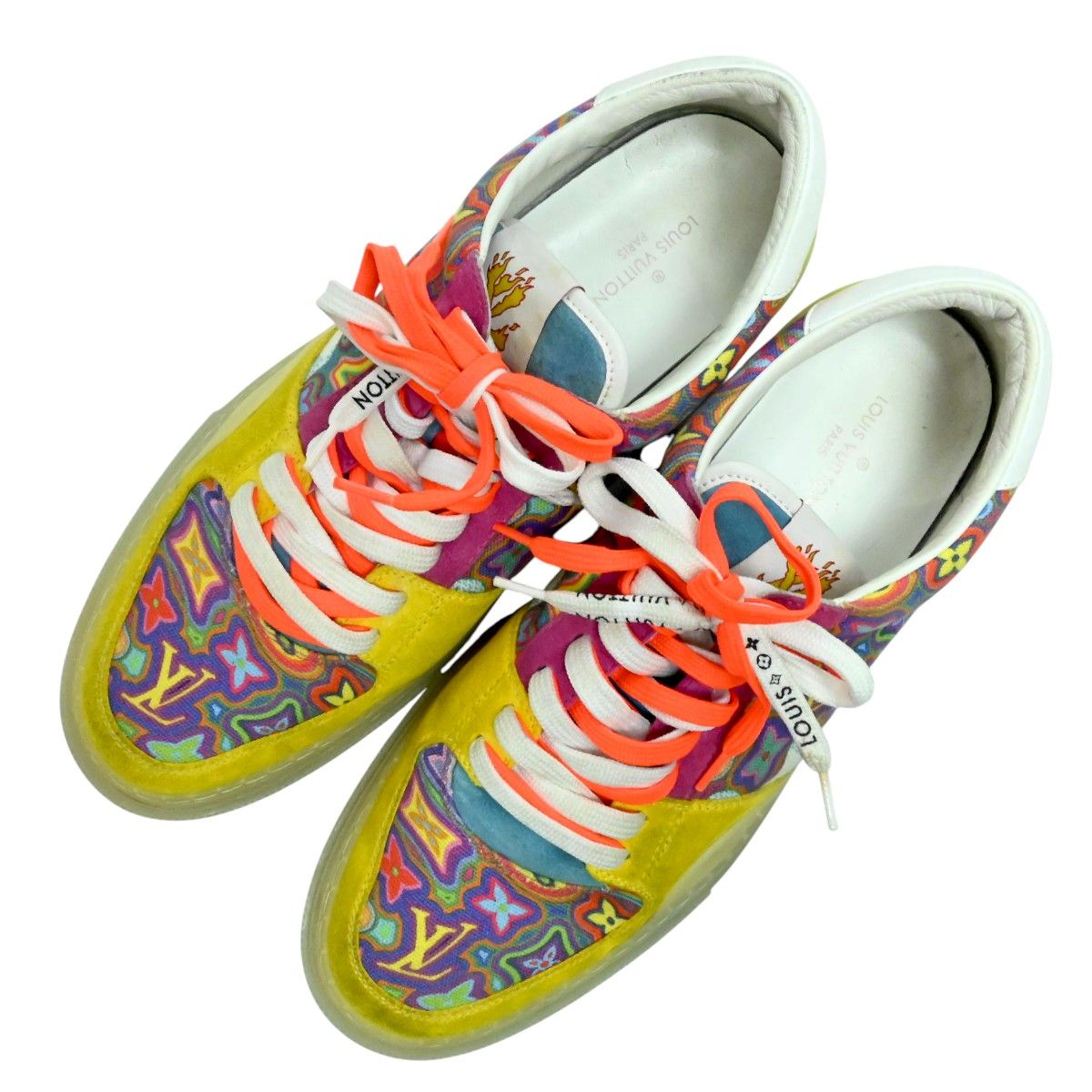  LOUIS VUITTON ルイヴィトン LVオリライン キャンバス|スエード|レザー ローカットスニーカー 9 マルチカラー T 2601-k 038 スニーカー 靴