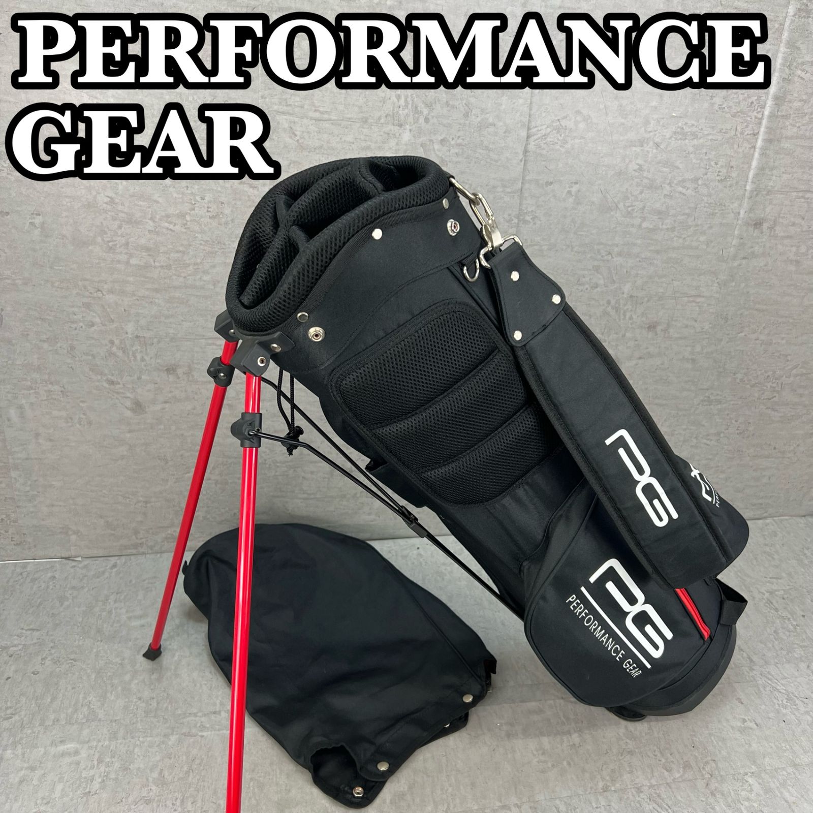 パフォーマンスギア ゴルフ スタンド式キャディバッグ 約8型 ブラック