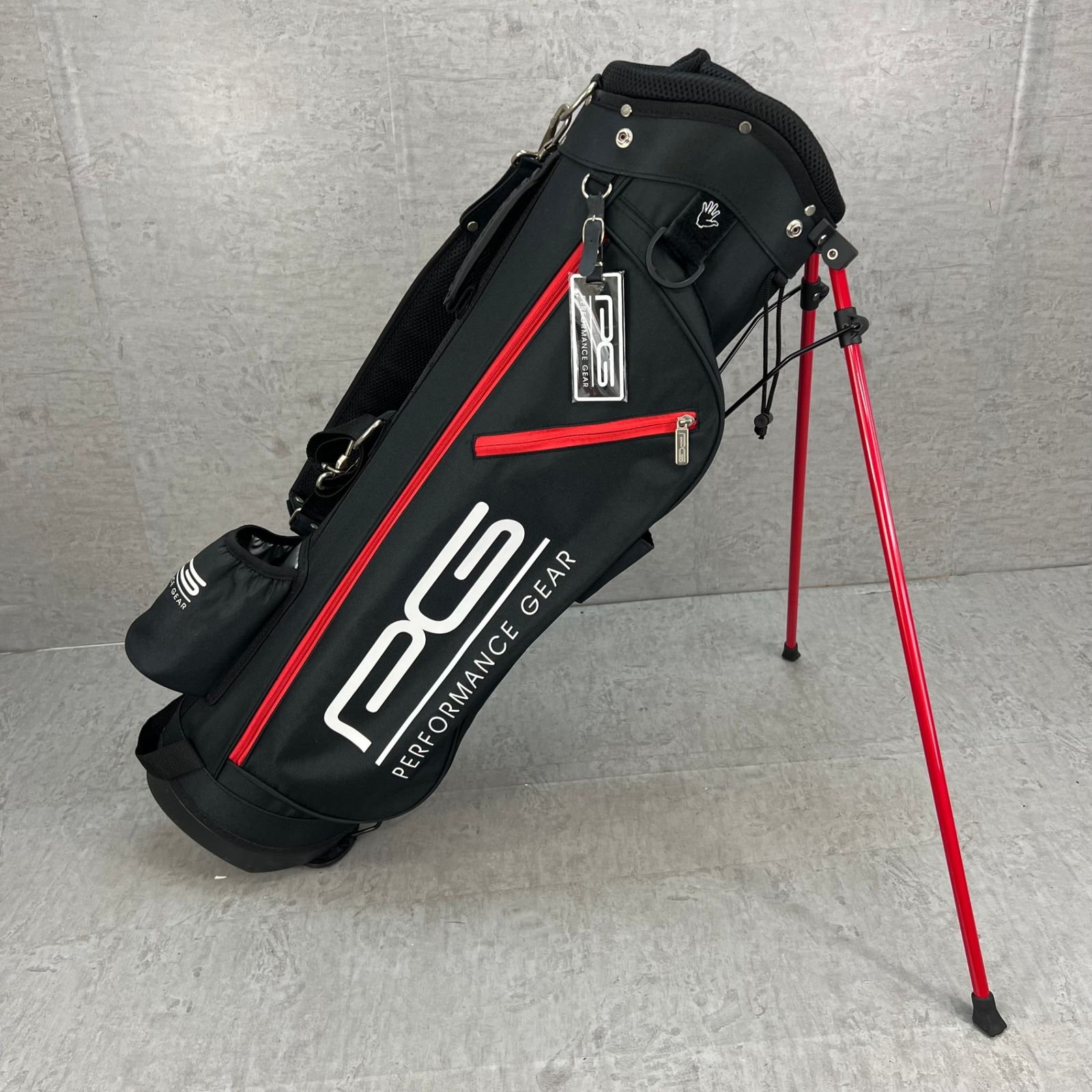 パフォーマンスギア　PERFORMANCE GEARゴルフバッグ　キャディバッグ パフォーマンスギア ゴルフ スタンド式キャディバッグ 約8型 ブラック