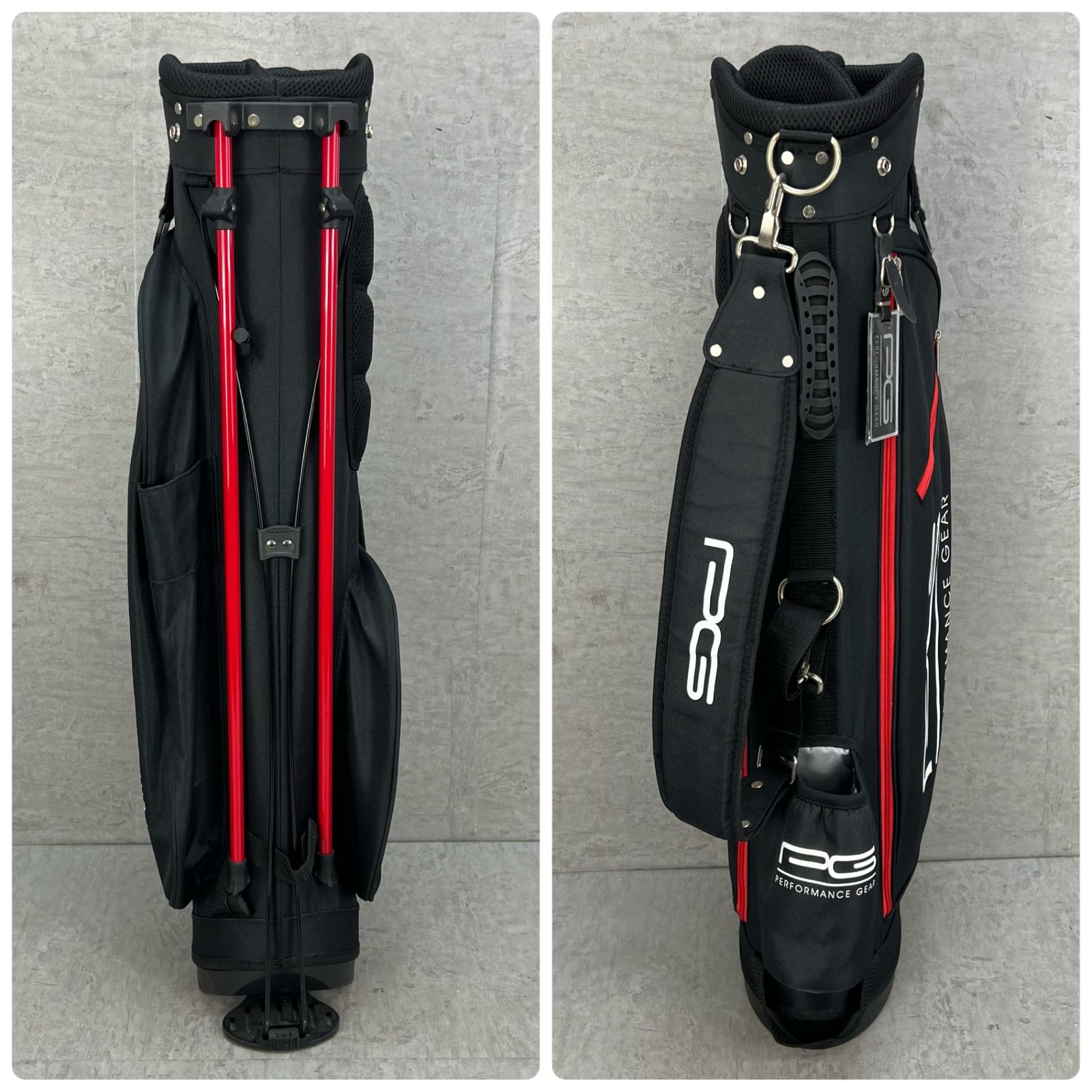 パフォーマンスギア ゴルフ スタンド式キャディバッグ 約8型 ブラック