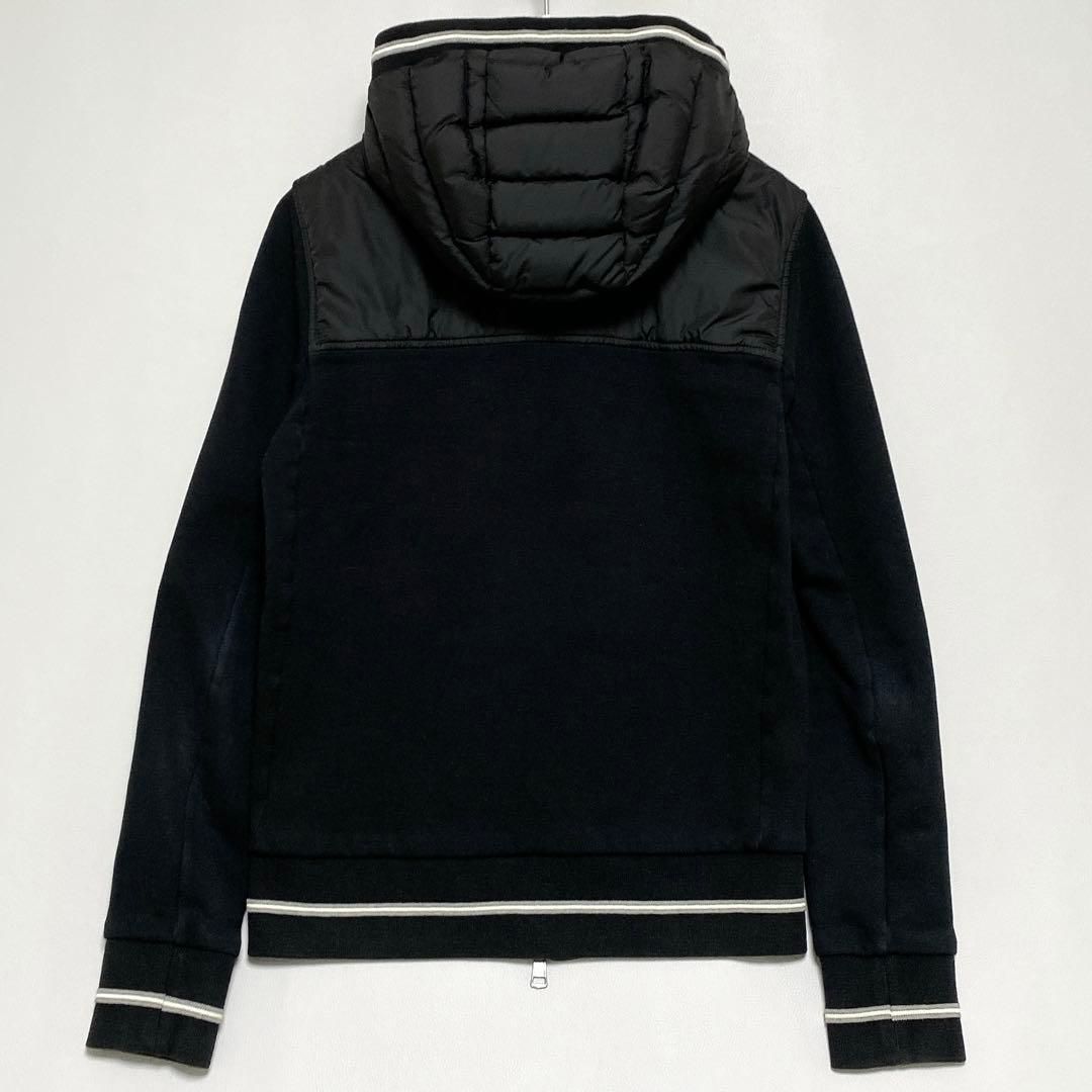 MONCLER / ダウンジャケット S ブラック ジップアップパーカー - メルカリ