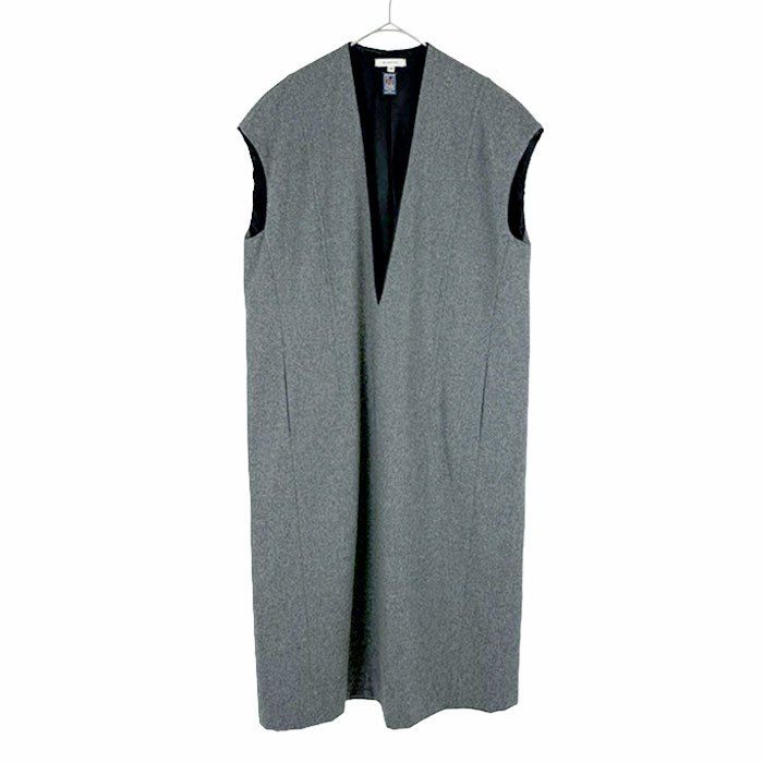 BLAMINK ブラミンク ノースリーブ ワンピース グレー 36 レディース V