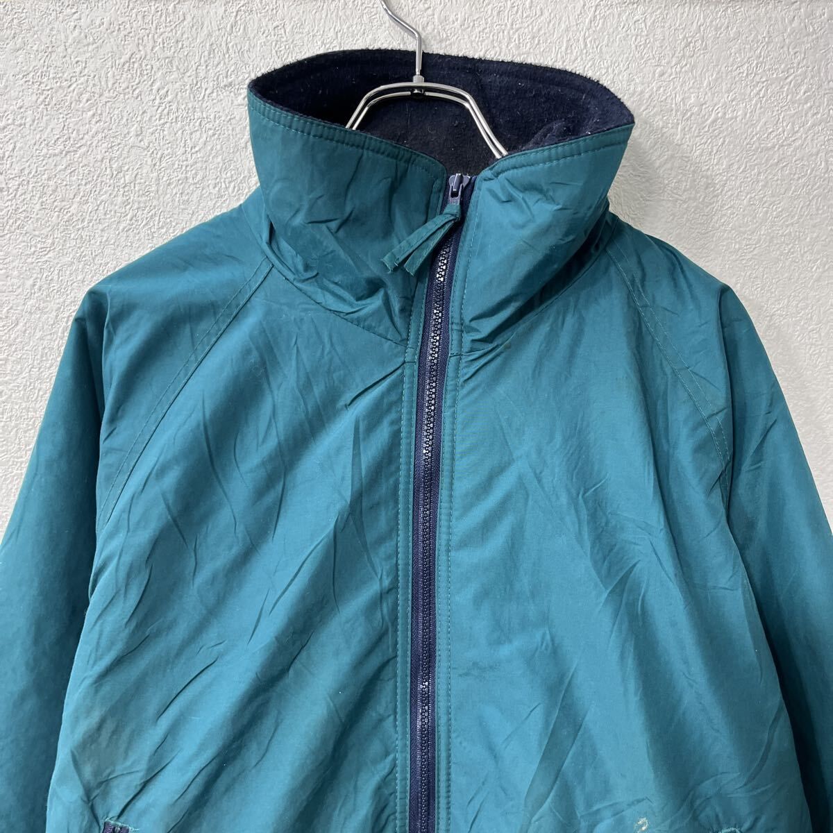 Wear Guard ナイロンジャケット L グリーン ネイビー ジップアップ ラグラン アウター 秋冬物 a801-5261