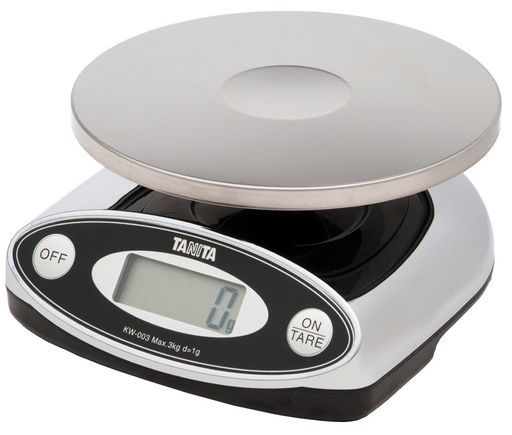 タニタクッキングスケールキッチンはかり業務用防水3 kg 1 g単位クロムKW-003 CR取引証明以外用