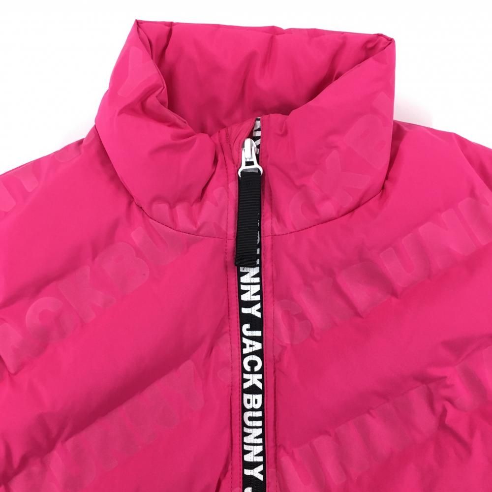 ジャックバニー 中綿ベスト ピンク ロゴ地模様 レディース 0(S) ゴルフ