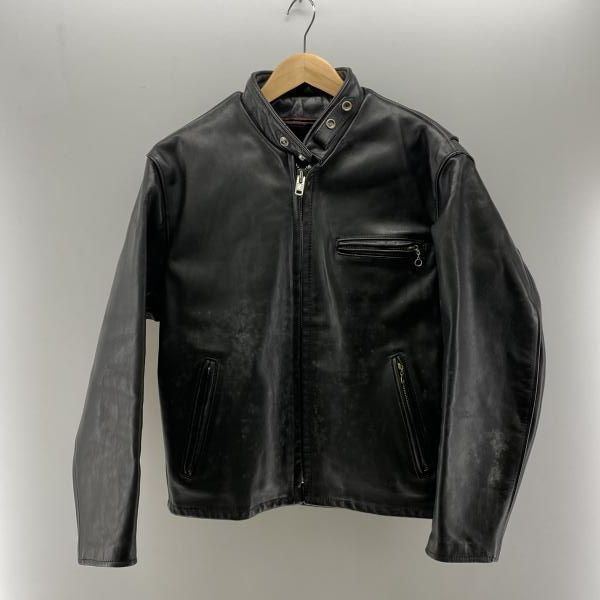 中古】SCHOTT 641 シングルライダース ボアライナー付 ブラック 40