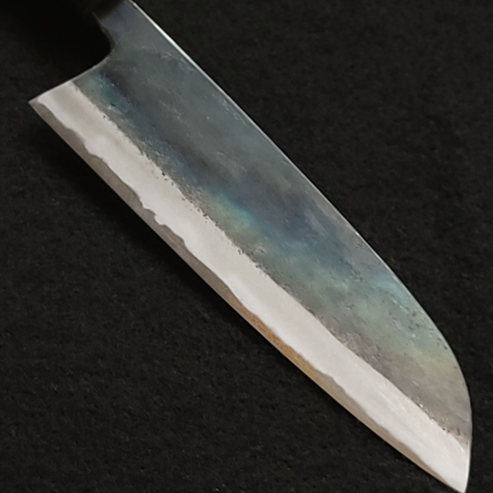 青紙1号 黒打 三徳包丁 180㎜ G1227 焼柄 月光作 - メルカリ