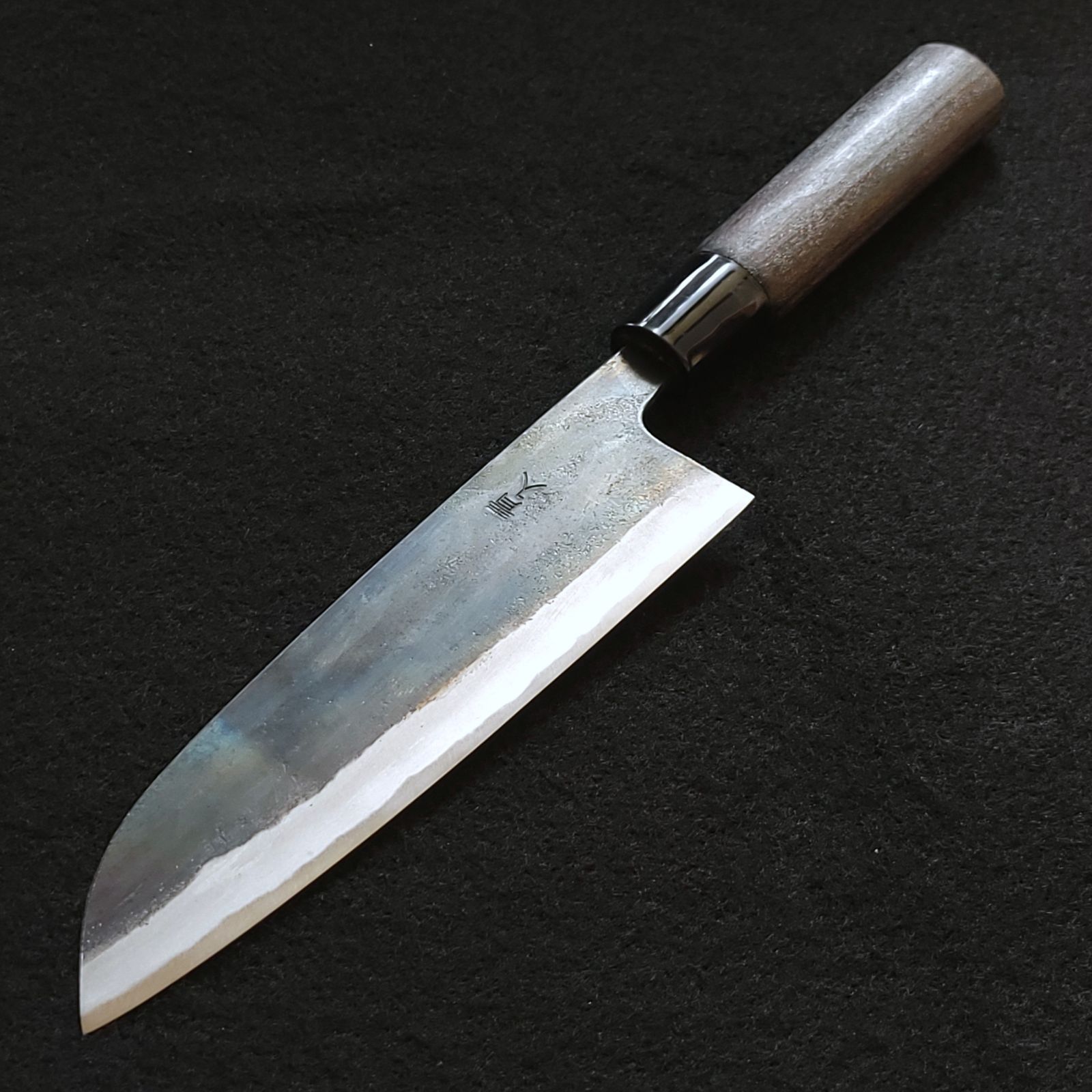 青紙1号 黒打 三徳包丁 180㎜ G1227 焼柄 月光作 - メルカリ