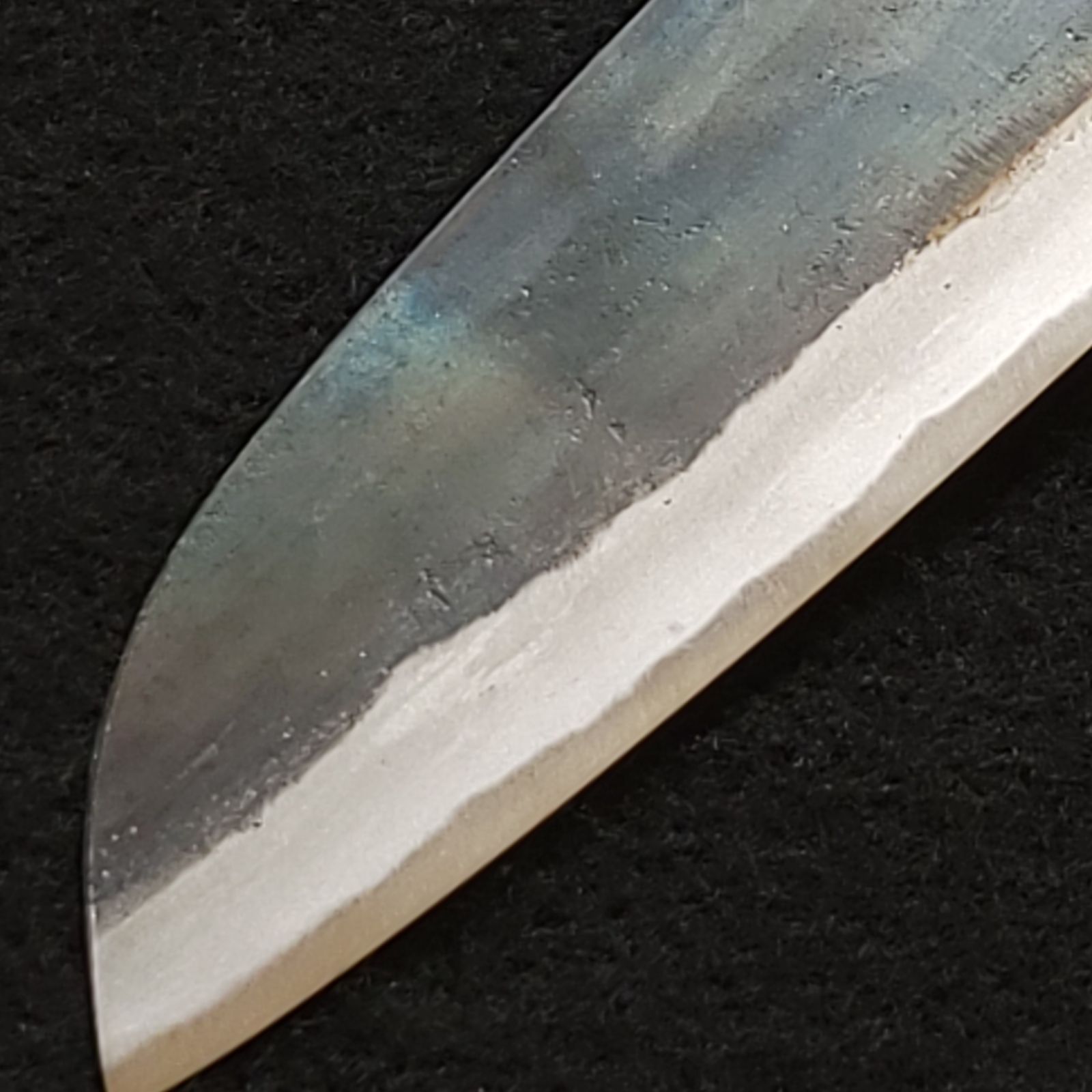 青紙1号 黒打 三徳包丁 180㎜ G1227 焼柄 月光作 - メルカリ