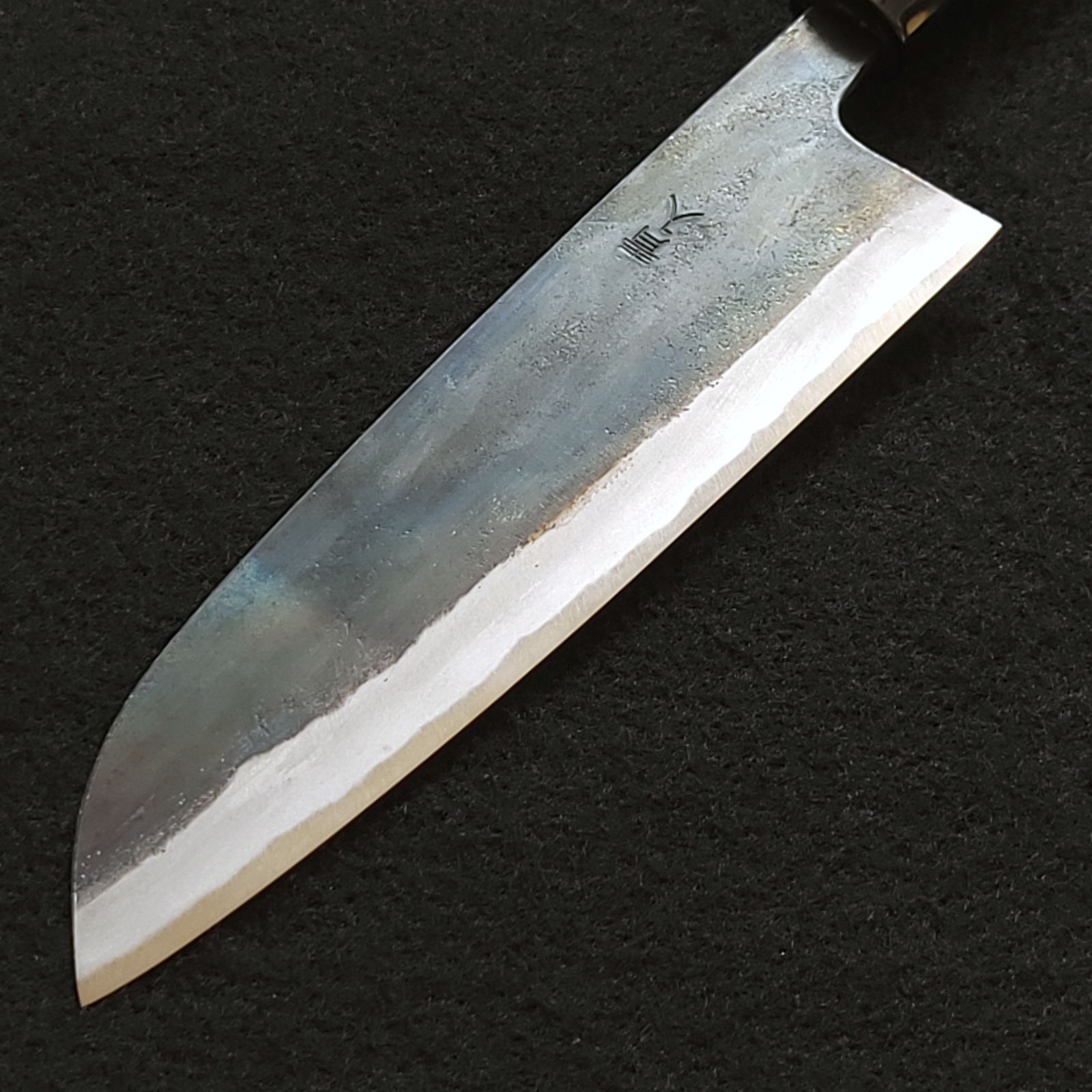 青紙1号 黒打 三徳包丁 180㎜ G1227 焼柄 月光作 - メルカリ