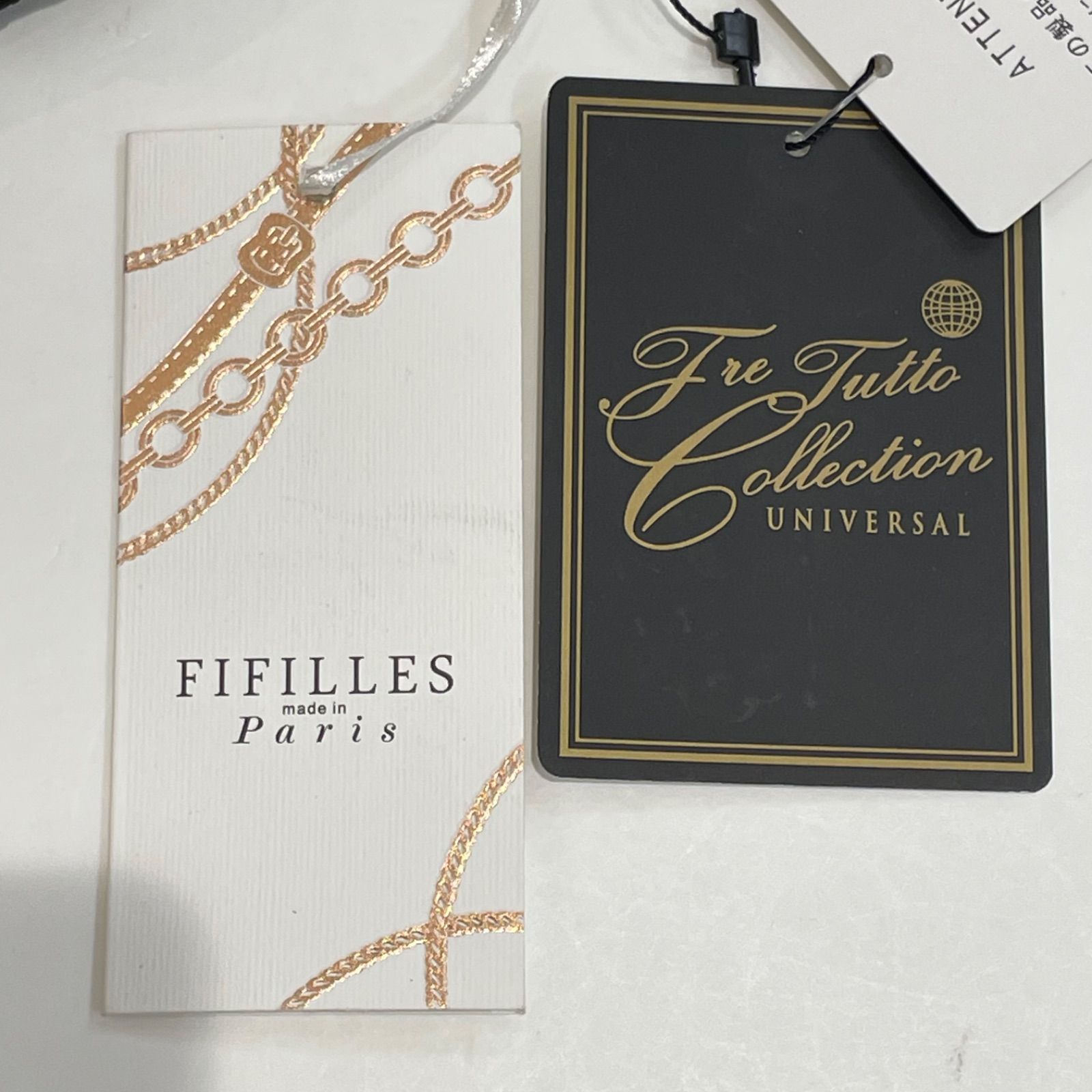タグ付き 未使用品 FIFILLES フィフィーユ ボーダーフラワー 