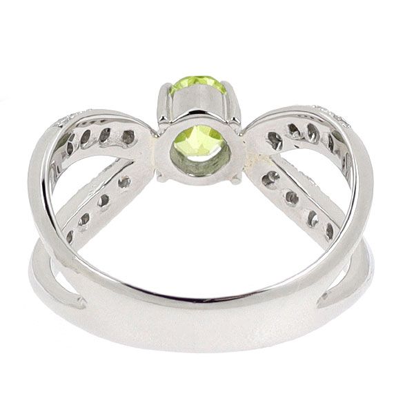 Pt 900 パロットクリソベリル ダイヤモンド リング 0.655 ct D 0.33