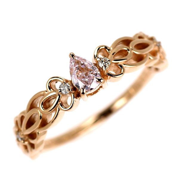 三越 天然 ピンクダイヤモンド パヴェ リング K18WG 希少 計0.50ct 三越 天然 ピンクダイヤモンド パヴェ リング K18WG 希少 計0.50ct