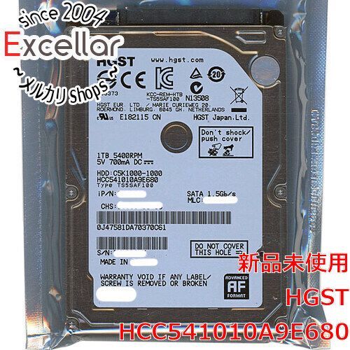 bn:13] HGST製HDD 2.5inch HCC541010A9E680 1TB 9.5mm - メルカリ