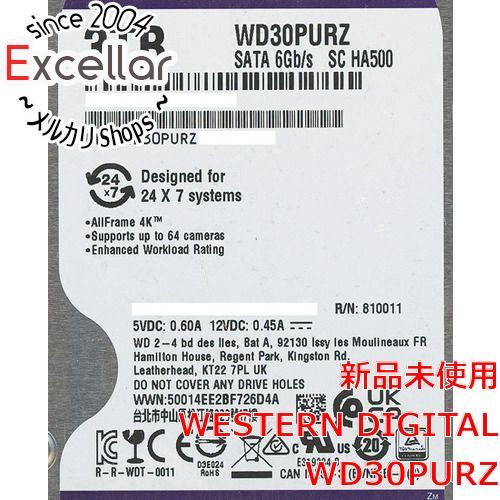 bn 13 Western Digital製HDD 3 TB SATA 600 5400