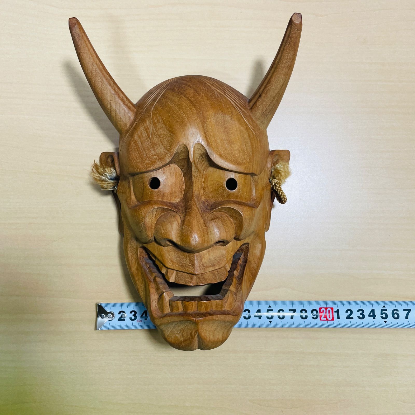 おめん　木彫り 今は更生した顔面凶器おじさん He's now a reformed man, but he used