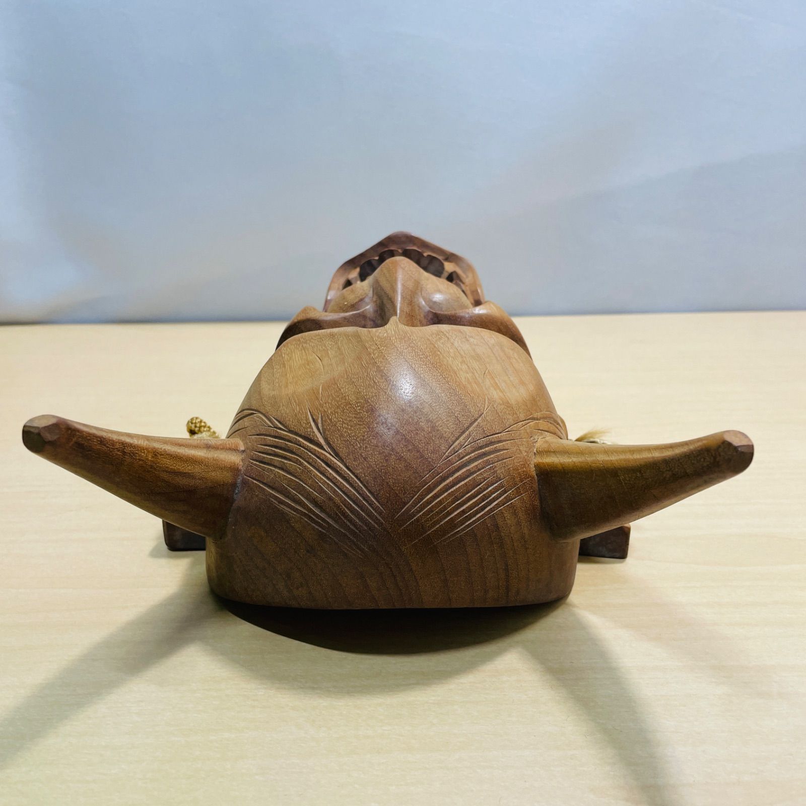 木彫り 木製 般若 能面 お面 飾り面 壁飾り 縁起物 魔除け 厄除け