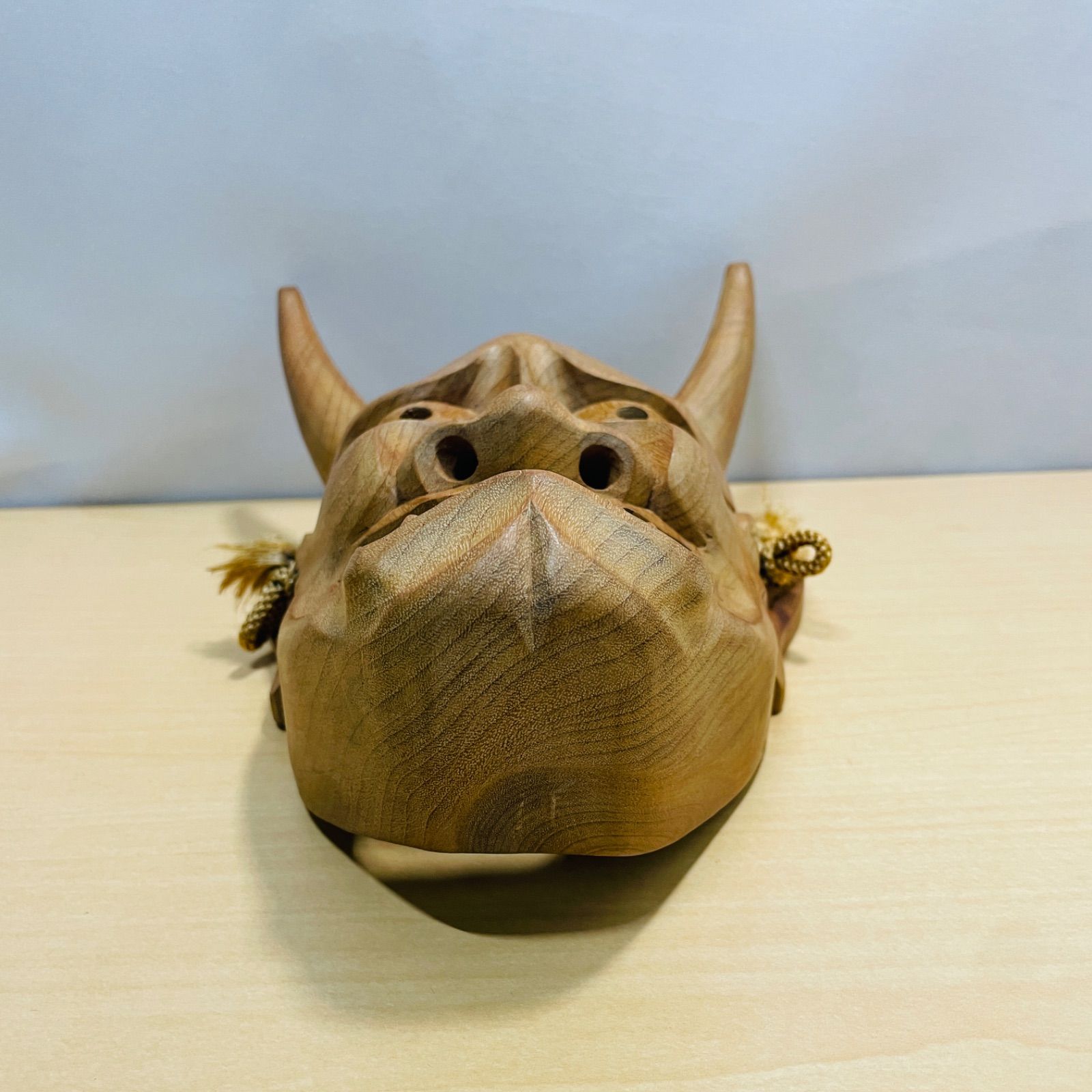 木彫り 木製 般若 能面 お面 飾り面 壁飾り 縁起物 魔除け 厄除け