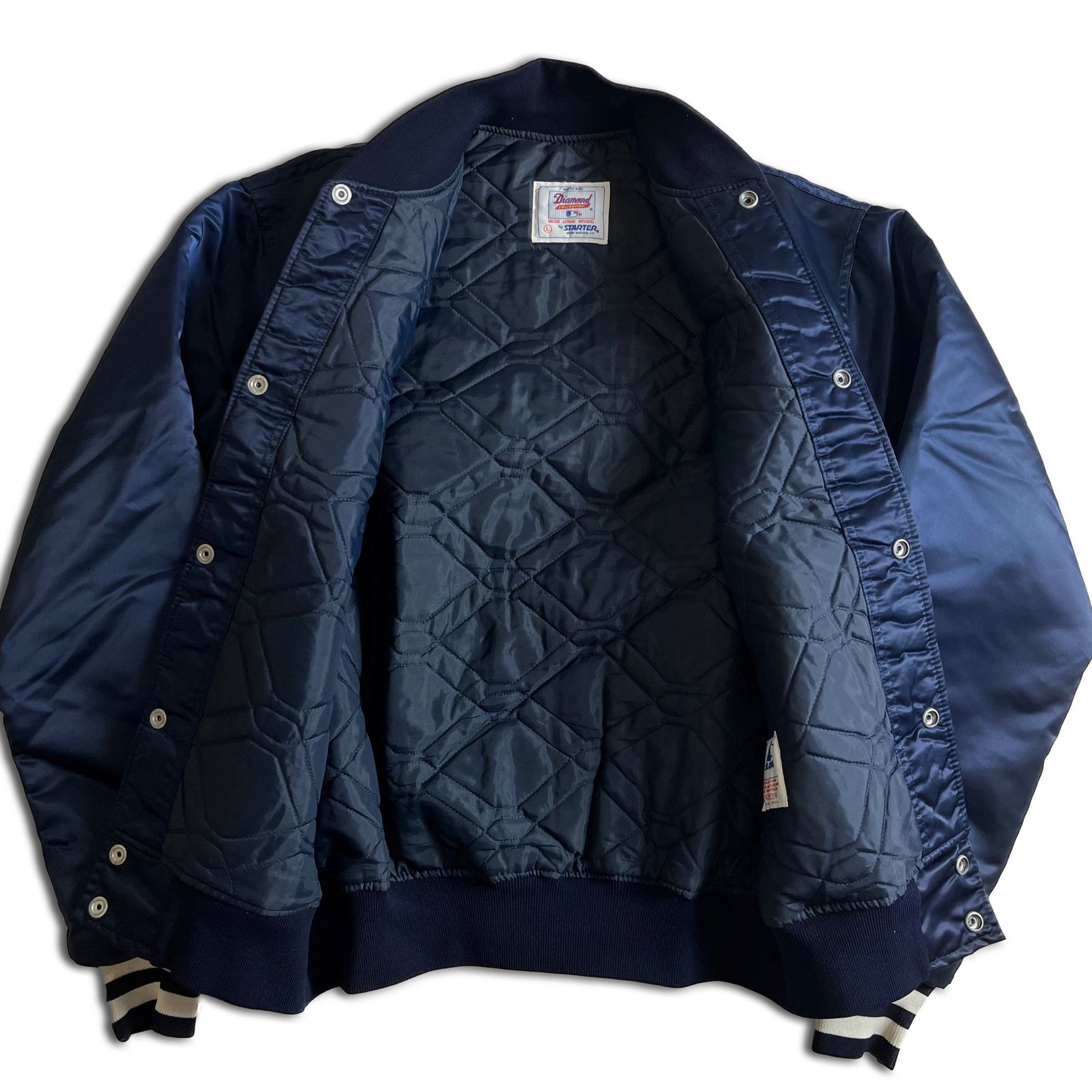 80s】STARTER New York Yankees ナイロン スタジャン L ネイビー