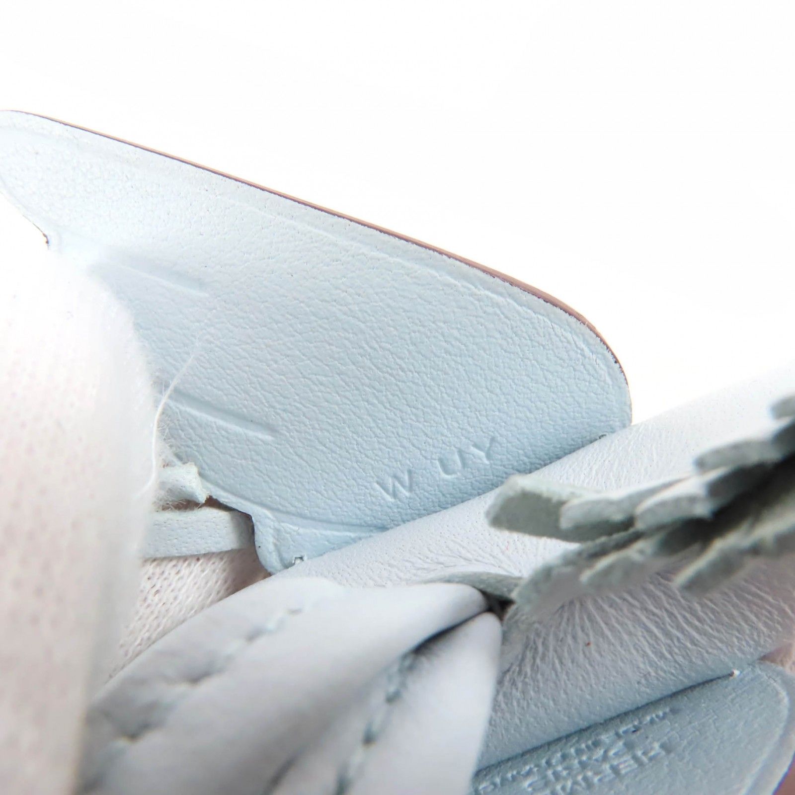  HERMES エルメス ペガサスチャームPM レザー ブルーブリュム バッグチャーム W刻印 き フランス製 レディース キーホルダー キーリング 小物