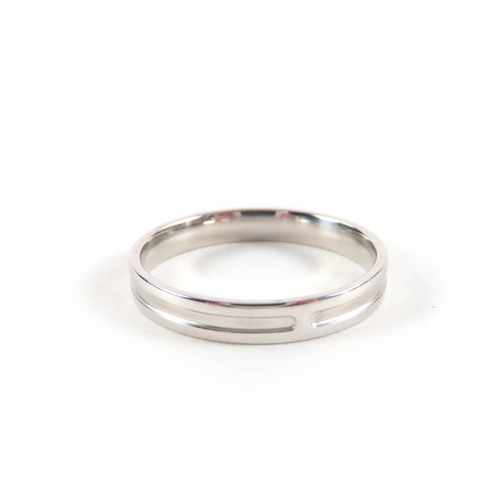 HERMES エルメス 090077 アンプラント リング K 18 750 WG 指輪 シルバー 54 日本サイズ約14号相当 重量2.5 g メンズ