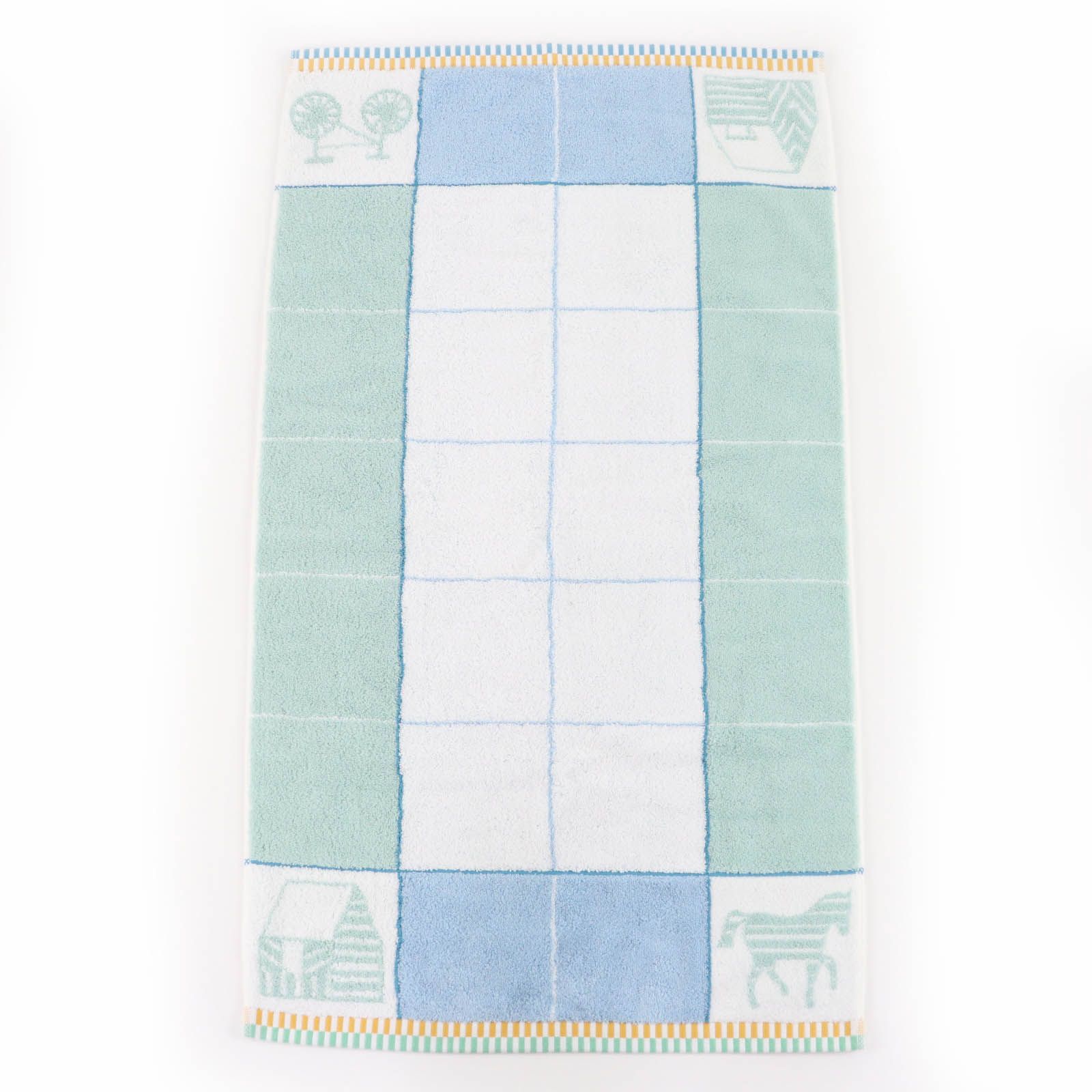 ♥品 HERMES エルメス カバン コットン100％ ブルー ジヴレ | ヴェール セラドン フェイスタオル ビーチタオル タオル き フランス製 レディース