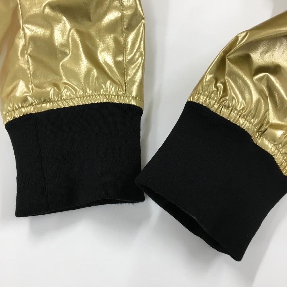パーリーゲイツ　ナイロンジャケット　ロゴ　レディース　裏地　ゴールド　金色　0 パーリーゲイツ ジャケット ゴールド×黒 蓄熱裏地 ジップロゴ