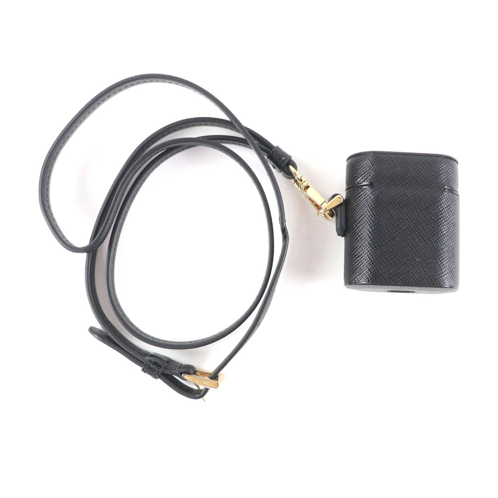 【美品】PRADA AirPods ケース サフィアーノトライアングル Amazon.co.jp: PRADA(プラダ) イヤフォンポーチ サフィアーノレザー