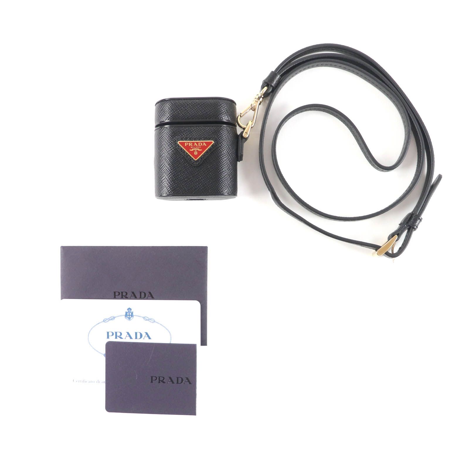 極美品☆PRADA プラダ 1ZD002 サフィアーノレザー ストラップ付