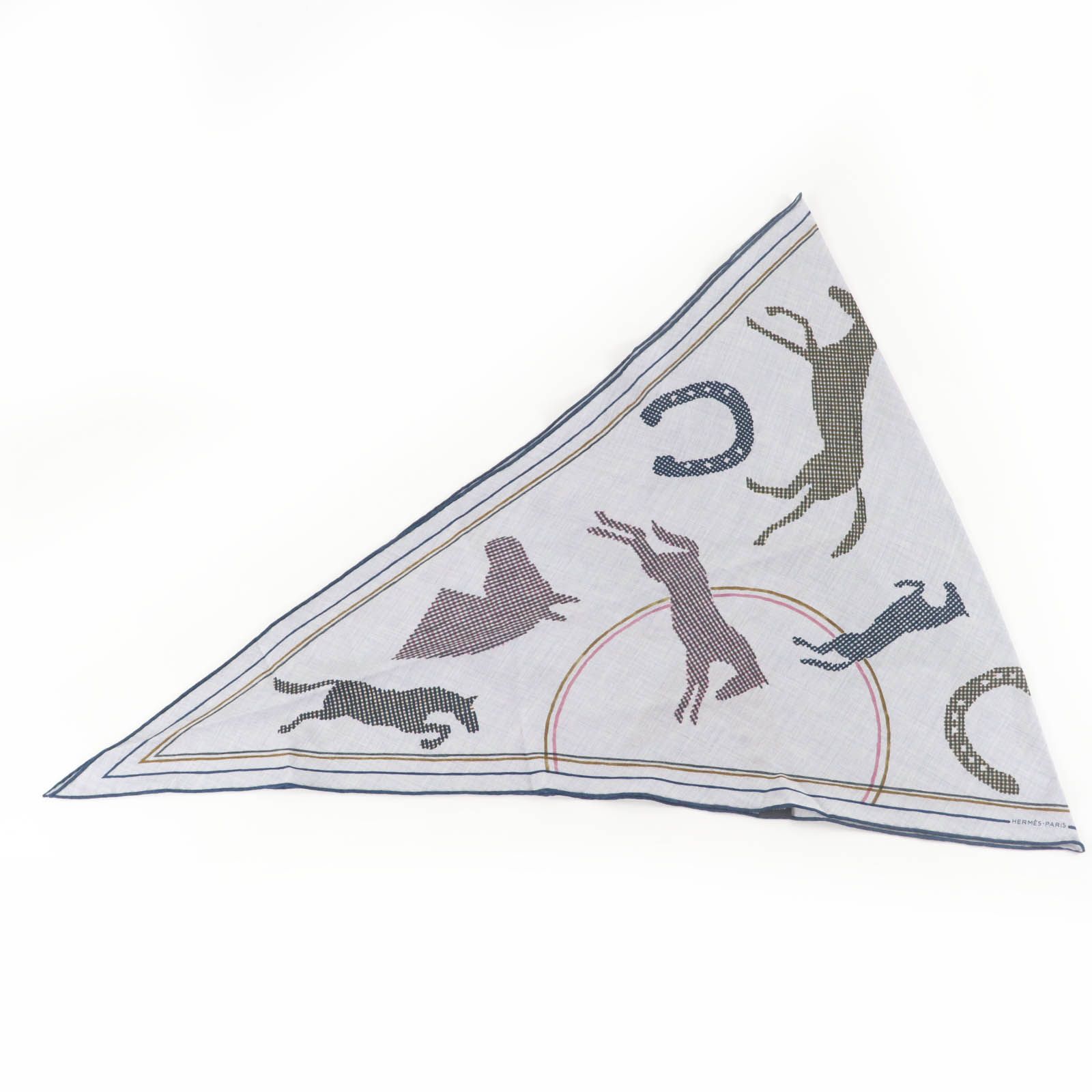 HERMES エルメス ロザンジュGM ソー カシミヤ シルク グリ シネ | フォンセ マリン スカーフ フランス製 レディース 定価144 100円