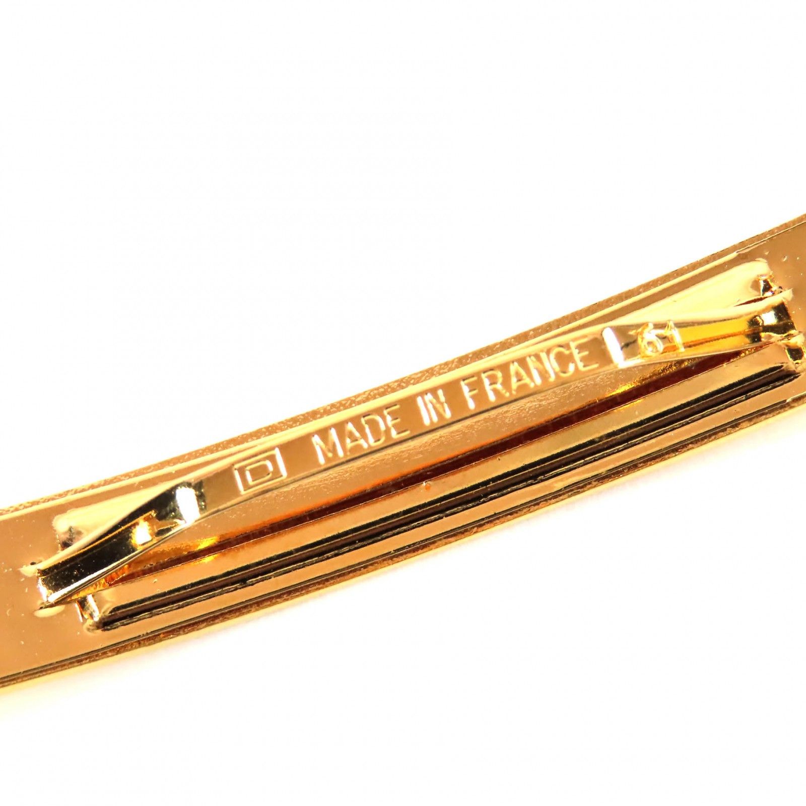  ♥品 CHANEL シャネル 96 A 07705 ロゴ刻印入り ヘアアクセサリー ヘアピン 髪留め バレッタ ゴールド き フランス製 レディース その他 ヘアアクセサリー