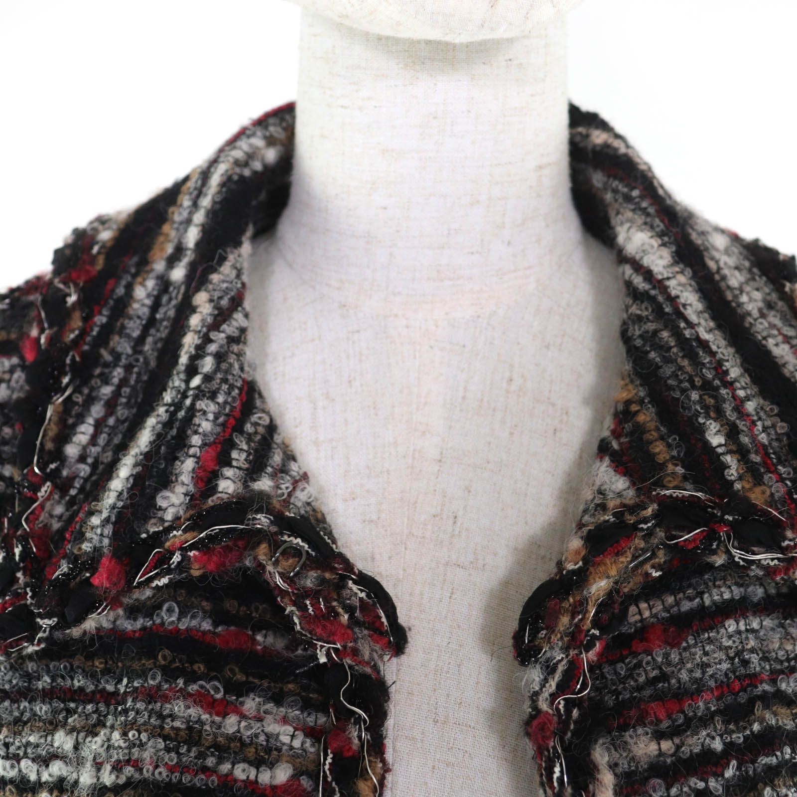 極美品◇CHANEL シャネル P41820 ウール アルパカ混 裏地シルク100  