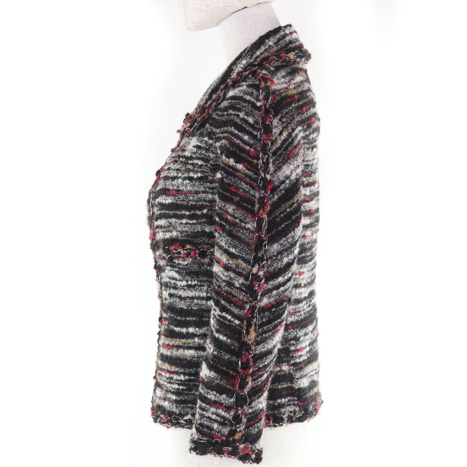 極美品◇CHANEL シャネル P41820 ウール アルパカ混 裏地シルク100