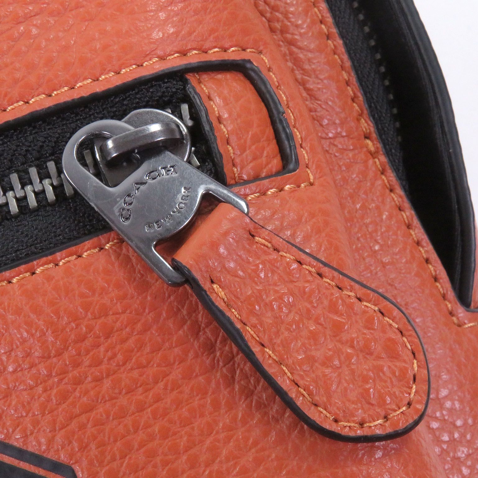 極美品□COACH コーチ CAJ60 レザー ヴァーシティ モチーフ ワン 