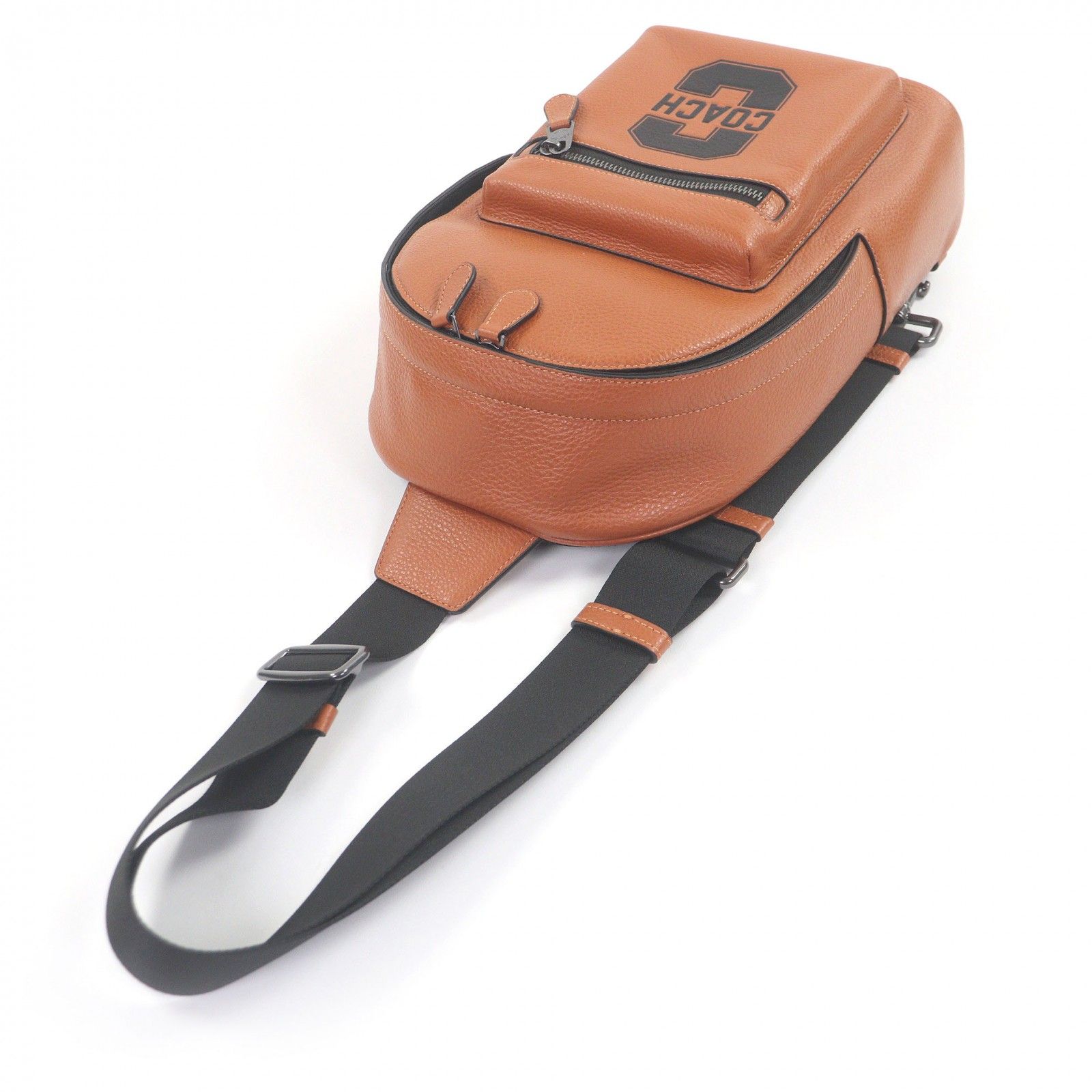 極美品□COACH コーチ CAJ60 レザー ヴァーシティ モチーフ ワン 