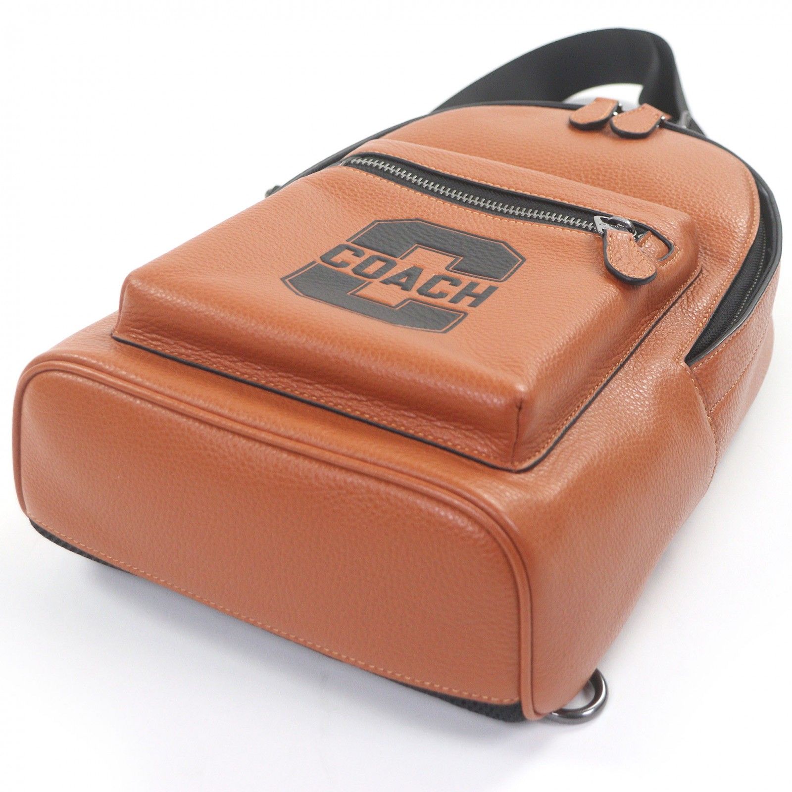 極美品□COACH コーチ CAJ60 レザー ヴァーシティ モチーフ ワン 