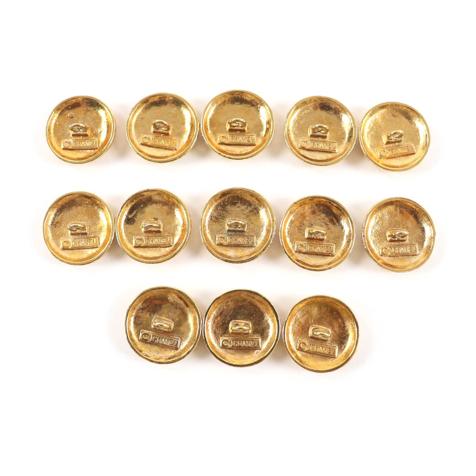 美品☆CHANEL シャネル ヴィンテージ ココマーク 裏ロゴ入り 金ボタン