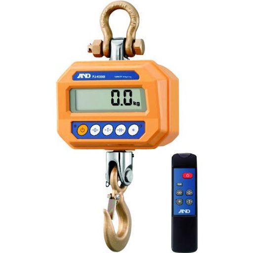 A-D防塵 防水クレーンスケールFJ-K 500 iはるかに小さいひょう量 kg最小表示 0.1 kg 0~250 |0.2 250~500 検定無はるかに大きい