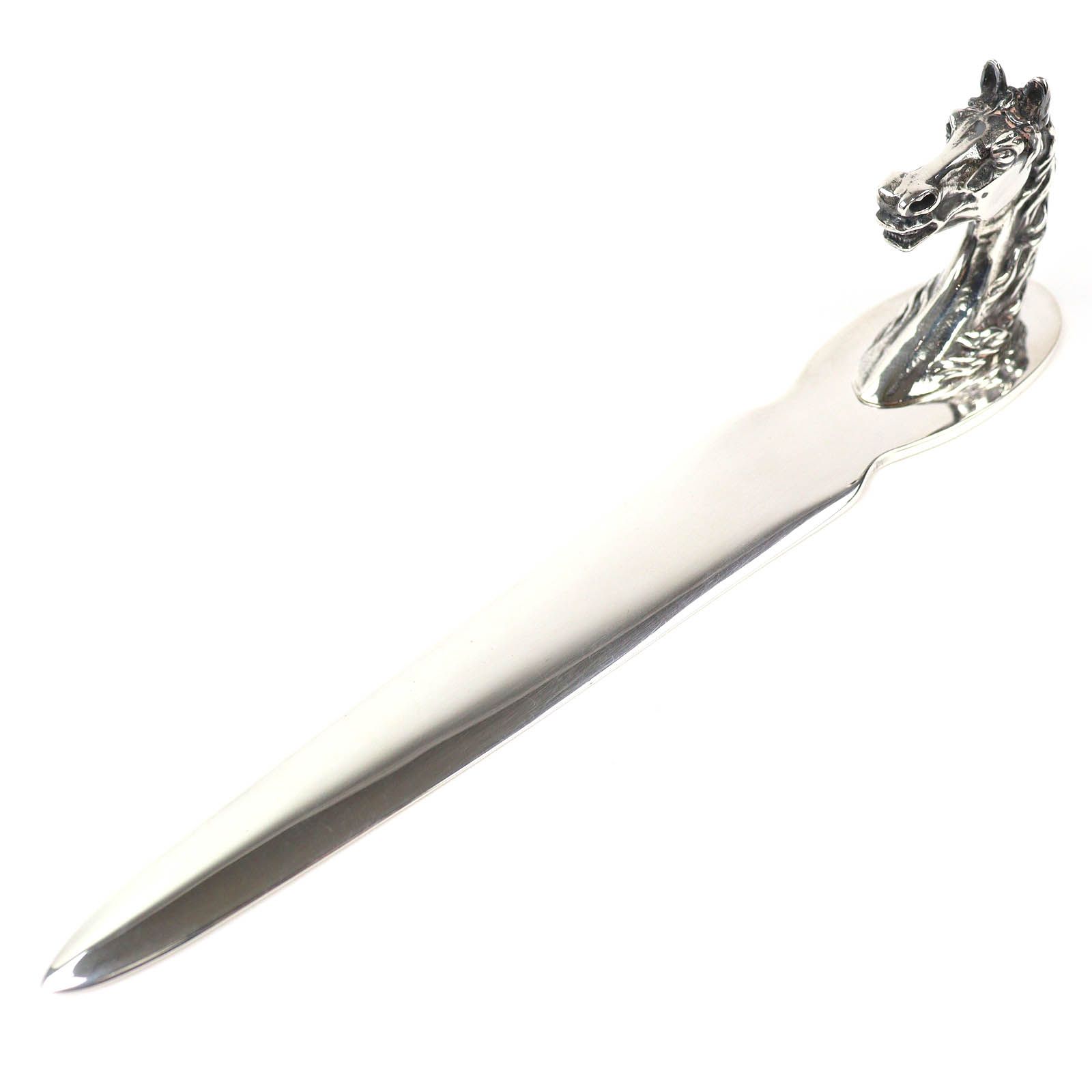 △HERMES エルメス ホース 馬 レターオープナー ペーパーナイフ 雑貨 シルバー フランス製 メンズ オススメ◎