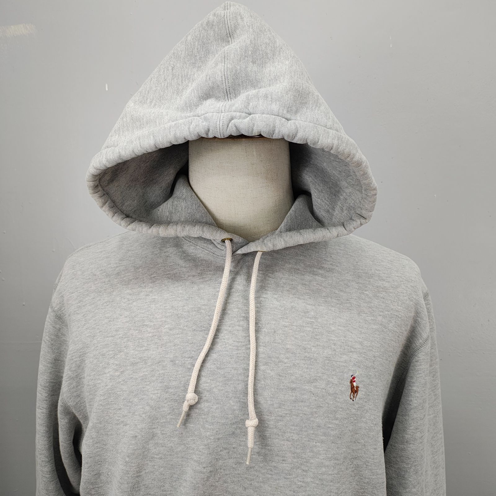 90s POLO RALPHLAUREN ナイガイ プルオーバーアップパーカー L グレー