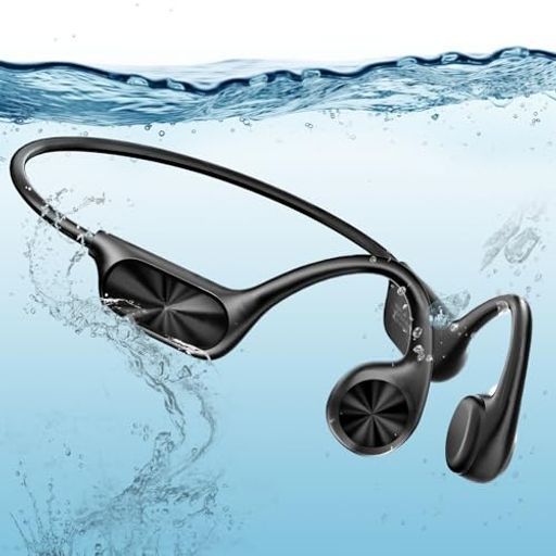骨伝導ヘッドフォン 水泳ヘッドフォン オープンイアスポーツイヤーバッド無線Bluetooth 5.4内蔵MP 3プレーヤー32 G 水泳 サイクリング 走行のためのIPX 8防水イヤーフォン ブラック