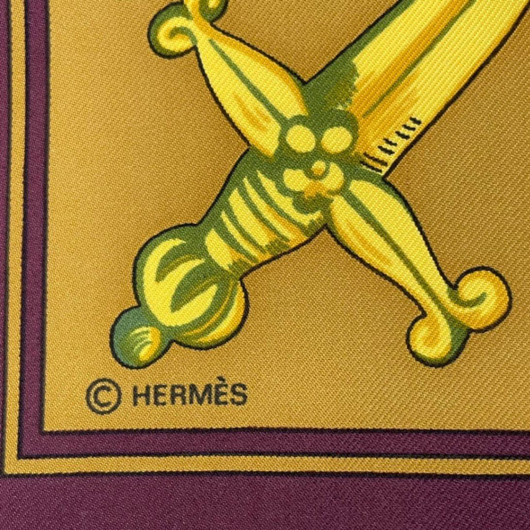 極美品 HERMES エルメス スカーフ シルク カレ90 LE TAROT タロット