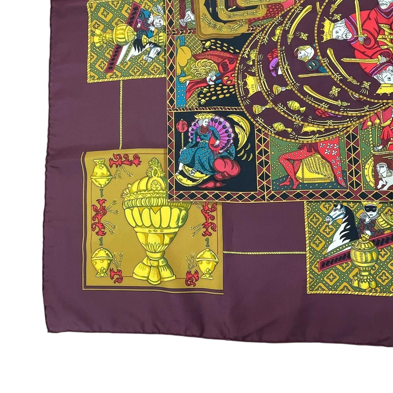 極美品 HERMES エルメス スカーフ シルク カレ90 LE TAROT タロット